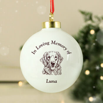 Dog Memorial Christmas Bauble Dog Loss Ornament