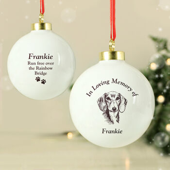 Dog Memorial Christmas Bauble Dog Loss Ornament