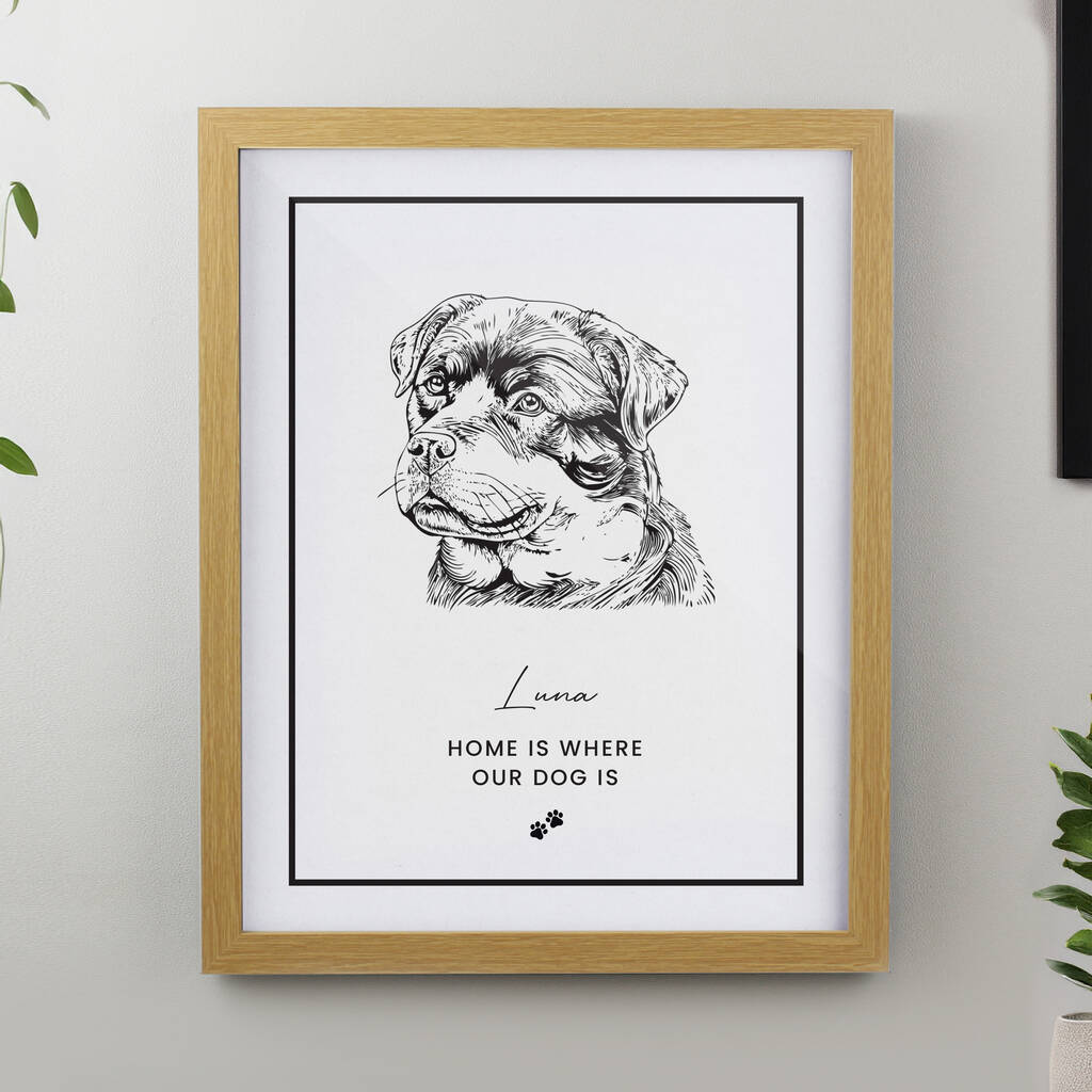 Dog Portrait Dog Owner Gifts