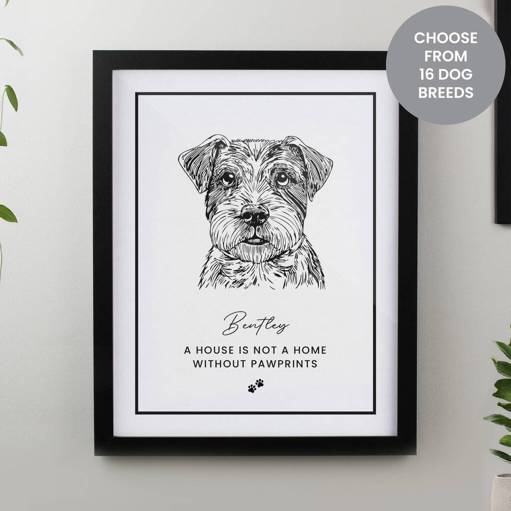 Dog Portrait Dog Owner Gifts