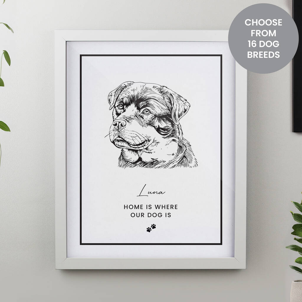 Dog Portrait Dog Owner Gifts