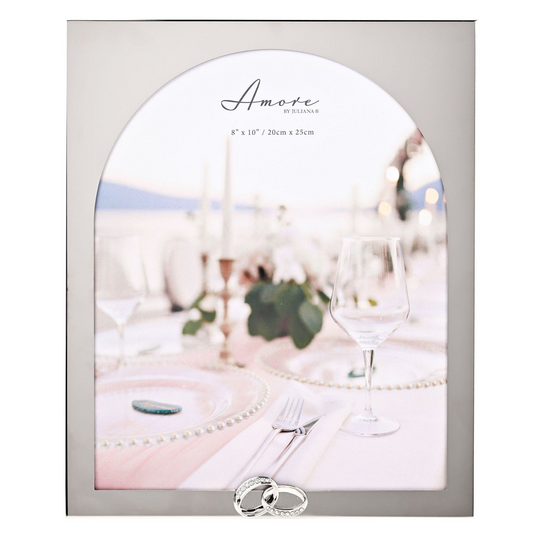 Wedding Anniversary Photo Frame With Rings 8" x 10"