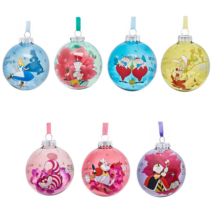 Disney Set of 7 Baubles - Alice In Wonderland