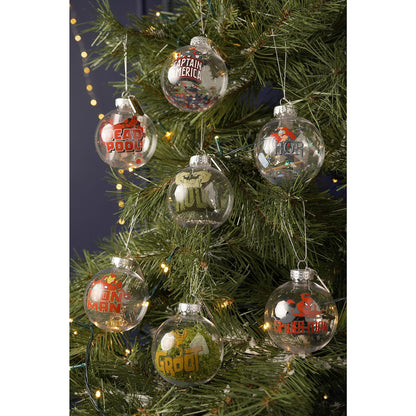 Marvel The Avengers Set of 7 Filled Christmas Baubles