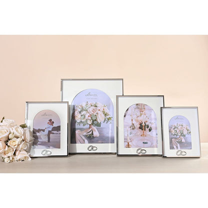 Amore Box  Arch Photo Frame With Rings 6" x 8"