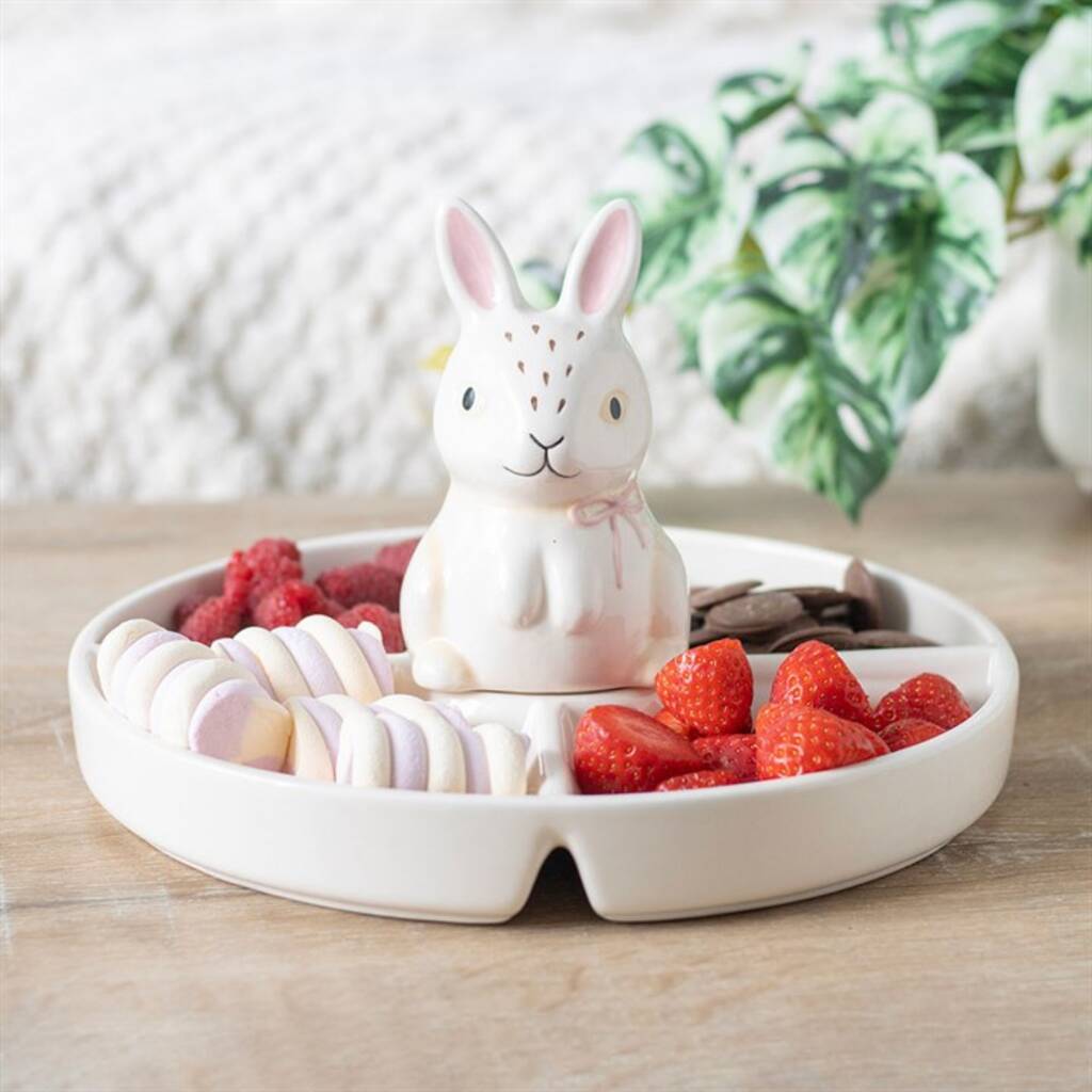 Easter Bunny Serving Platter Snack Dish