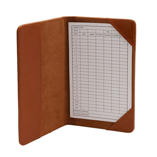 Golf Gifts - Golfer's Scorecard Holder - Tan