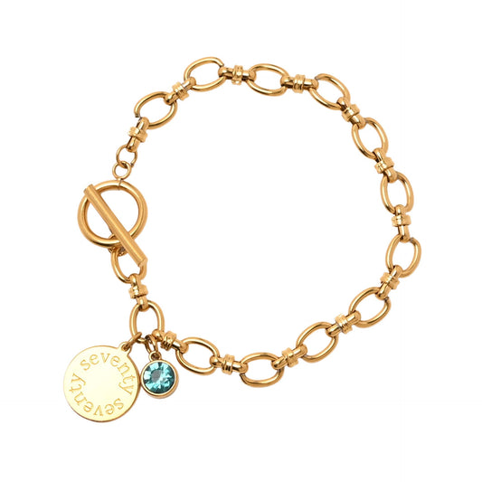 70th Birthday Gift For Her Milestone Bracelet