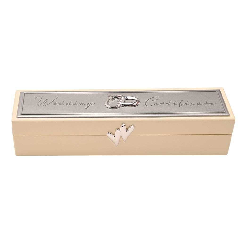 Amore Wedding Certificate Holder with Icons & Crystals