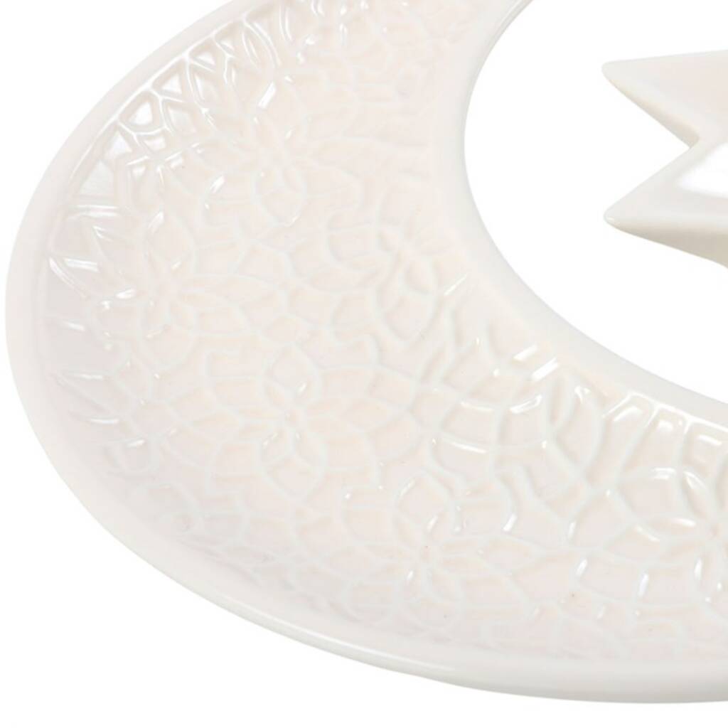 Eid Gifts Moon And Star Ceramic Dish Set