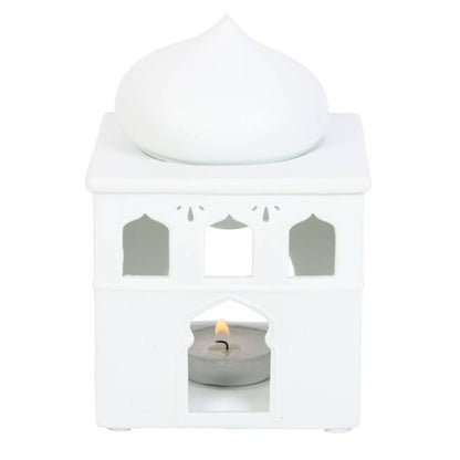 Eid Gifts White Mosque Oil Burner