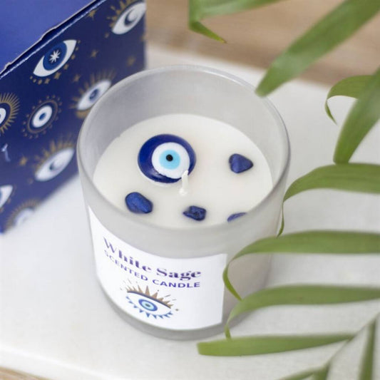 Evil Eye Crystal Candle Good Energy Gifts