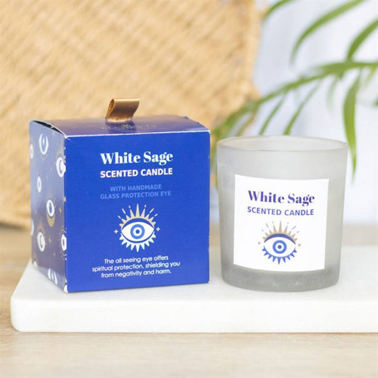 Evil Eye Crystal Candle Good Energy Gifts