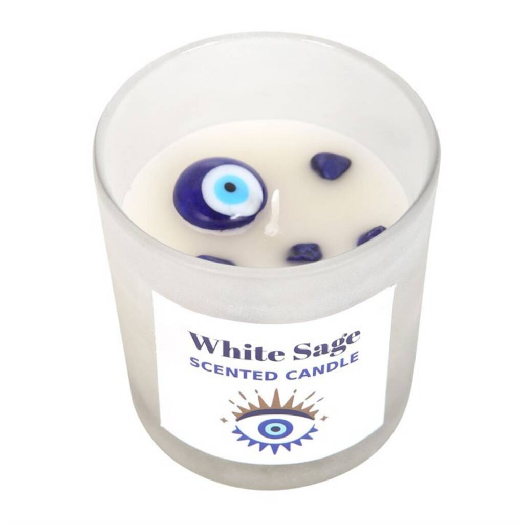 Evil Eye Crystal Candle Good Energy Gifts