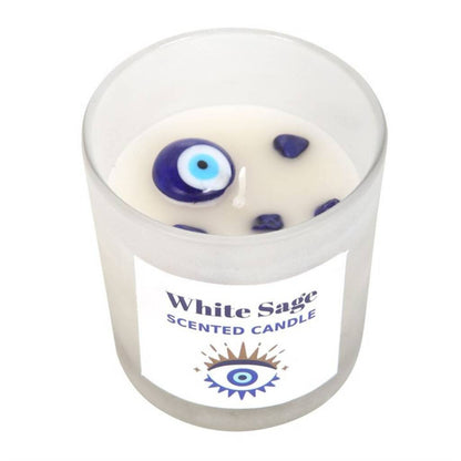 Evil Eye Crystal Candle Good Energy Gifts