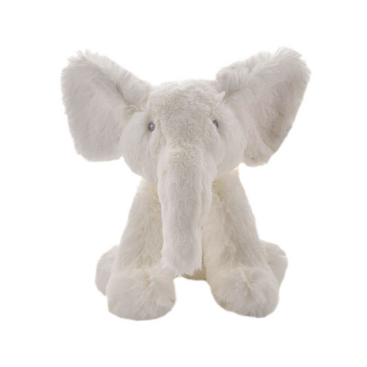 Gift For Baby & Child - White Plush Elephant Medium 18cm