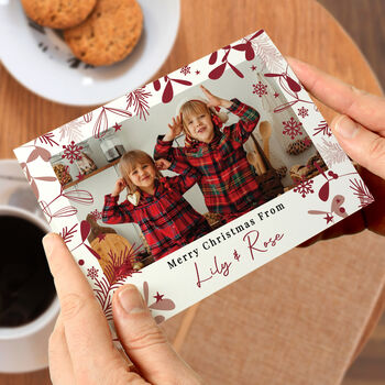 Family Christmas Cards Pack Of 10 Photo Personalised
