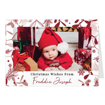Family Christmas Cards Pack Of 10 Photo Personalised