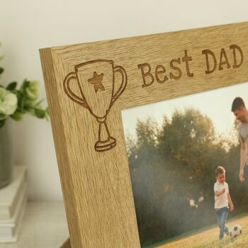 Fathers Day Gifts Engraved Photo Frame 6x4