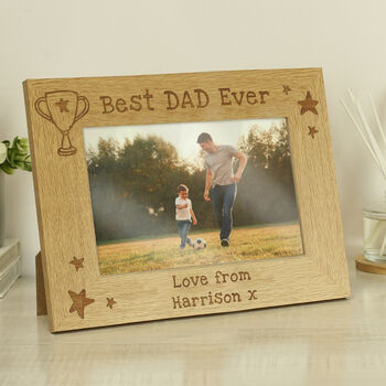 Fathers Day Gifts Engraved Photo Frame 6x4