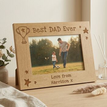 Fathers Day Gifts Engraved Photo Frame 6x4