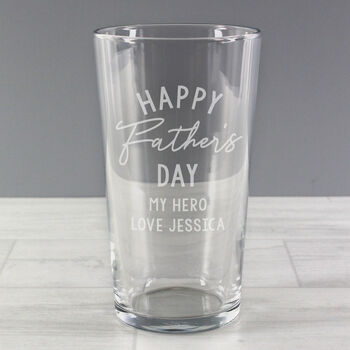 Fathers Day Gifts Personalised Beer Pint Glass