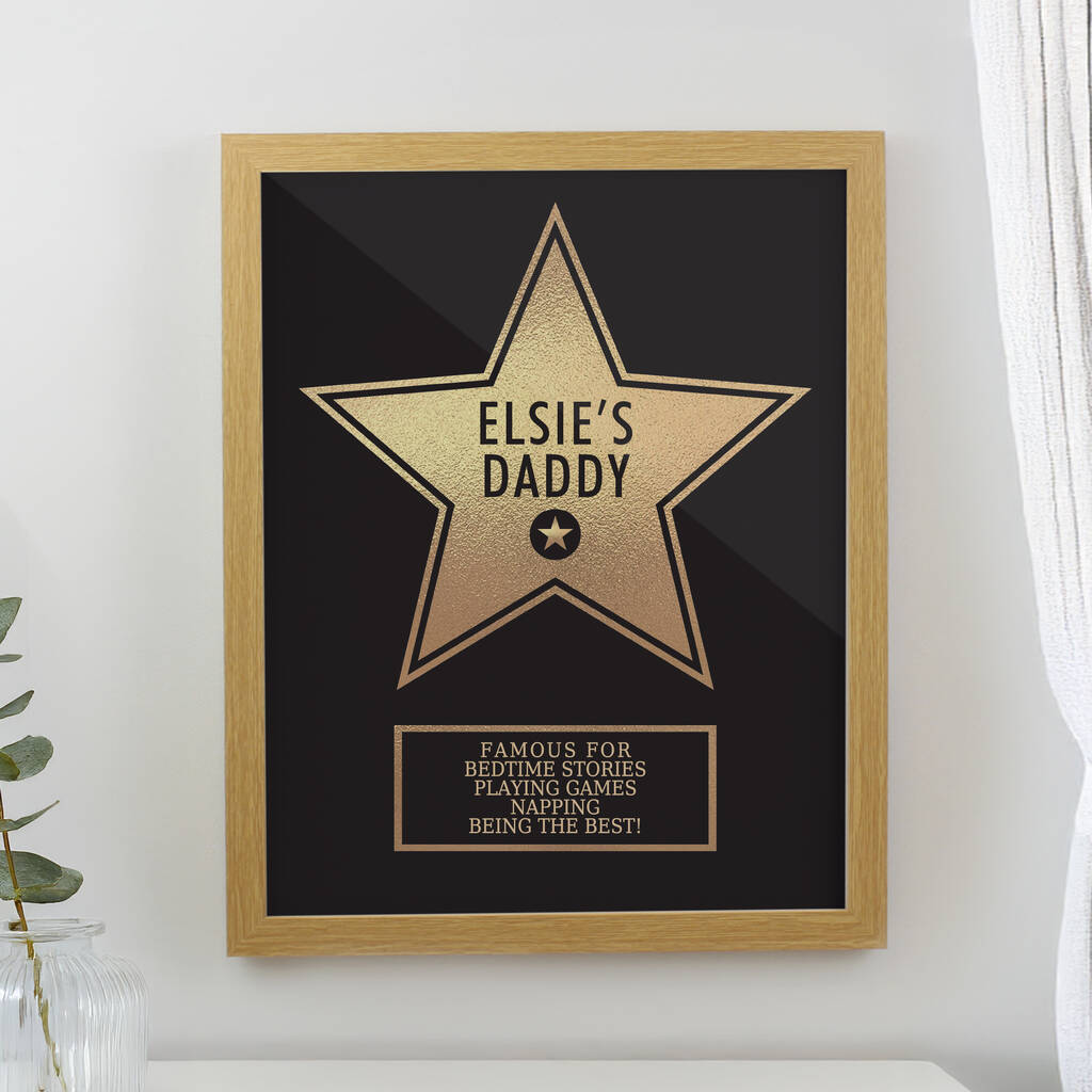 Personalised Framed Print Gift - Walk of Fame Star Award