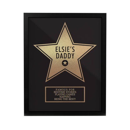 Personalised Framed Print Gift - Walk of Fame Star Award