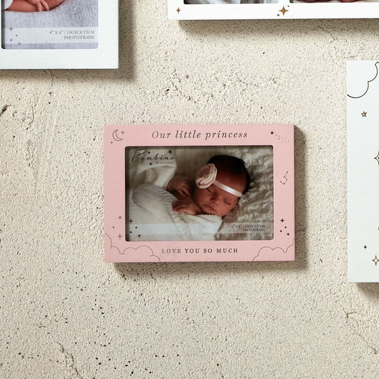 Baby Girl Photo Frame Wooden "Little Princess" 6x4