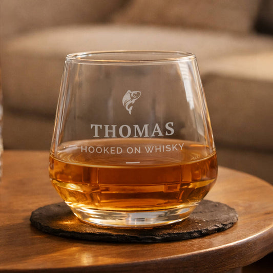 Fishing Gifts For Men Personalised Whisky Glass