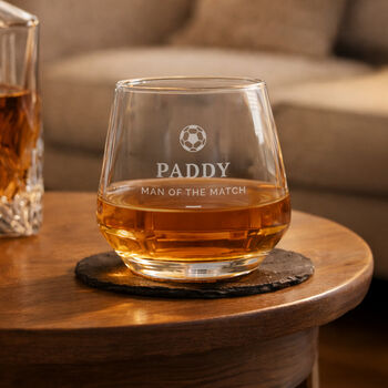 Football Gifts For Men Personalised Whisky Glass