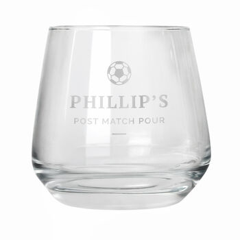 Football Gifts For Men Personalised Whisky Glass