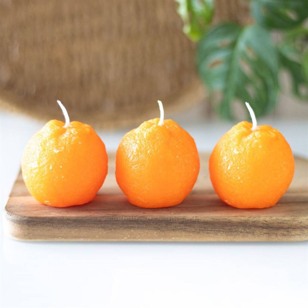 Fruit Shaped Candles Orange Lemon Strawberry Watermelon