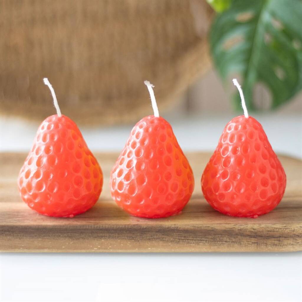 Fruit Shaped Candles Orange Lemon Strawberry Watermelon