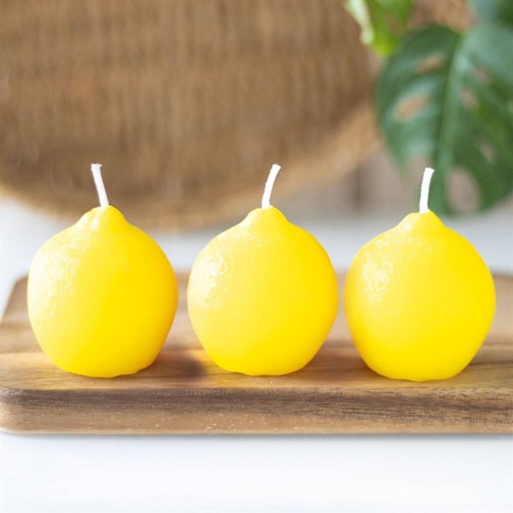 Fruit Shaped Candles Orange Lemon Strawberry Watermelon