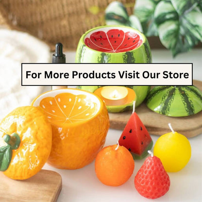 Fruit Shaped Candles Orange Lemon Strawberry Watermelon