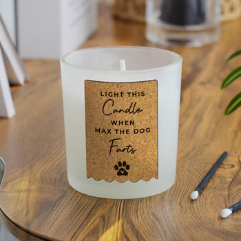 Funny Pet Owner Gifts Personalised Novelty Candle