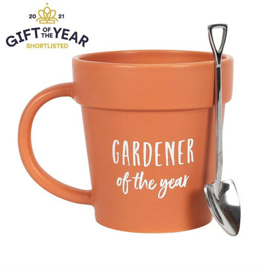 Gardener Of The Year Gift Pot Mug And Shovel Spoon