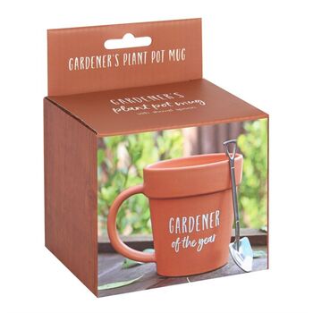 Gardener Of The Year Gift Pot Mug And Shovel Spoon