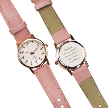 Gifts For Girls Personalised Pink Watch For Granddaughter
