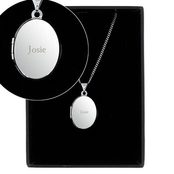 Gifts For Her Personalised Silver Photo Locket Necklace