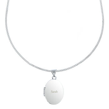 Gifts For Her Personalised Silver Photo Locket Necklace