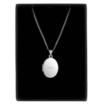 Gifts For Her Personalised Silver Photo Locket Necklace