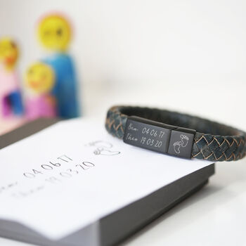Gifts For Him Personalised Leather Bracelet