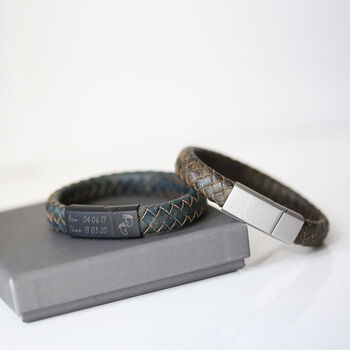 Gifts For Him Personalised Leather Bracelet