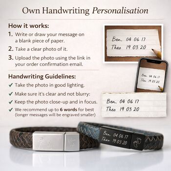 Gifts For Him Personalised Leather Bracelet