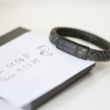 Gifts For Him Personalised Leather Bracelet