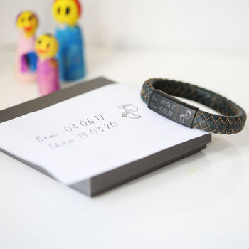 Gifts For Him Personalised Leather Bracelet
