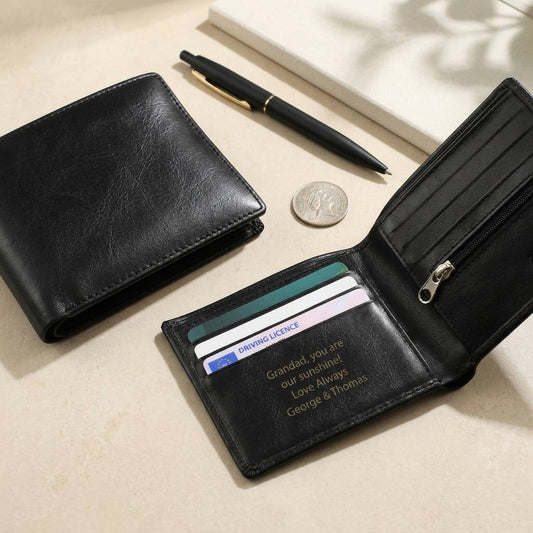 Gifts For Him Personalised Leather Wallet For Men