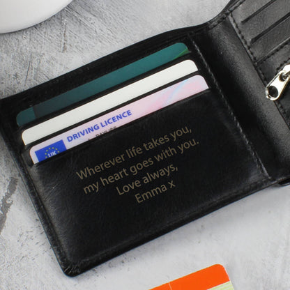 Gifts For Him Personalised Leather Wallet For Men